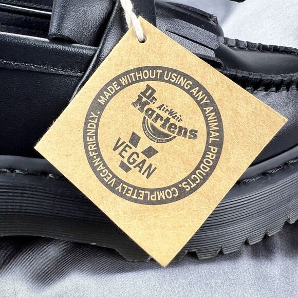 Dr. Martens V Adrian Quad Mono Shoes Black Platform W 7 / M 6 EU 38 Vegan 90s - Picture 6 of 16